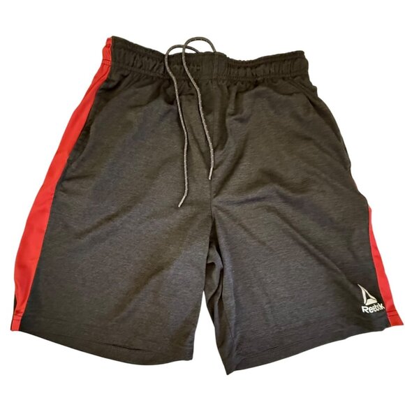 Reebok Other - Reebok Mens Athletic Shorts Med Black & Red With Drawstring Waist